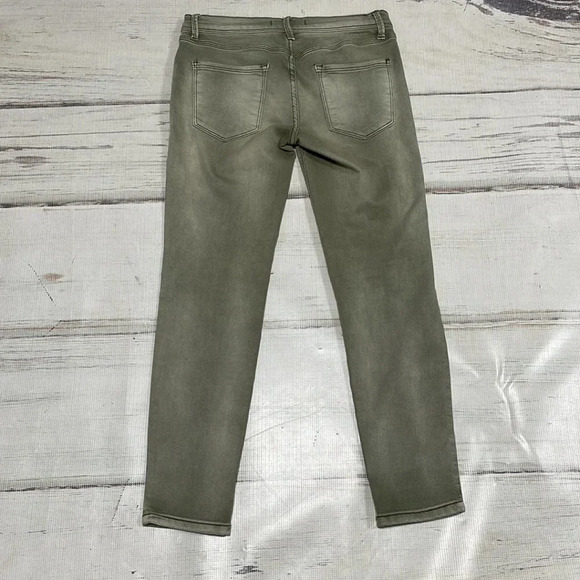 Free People Jeans Skinny Faded Denim Green Size 26 - Picture 9 of 13